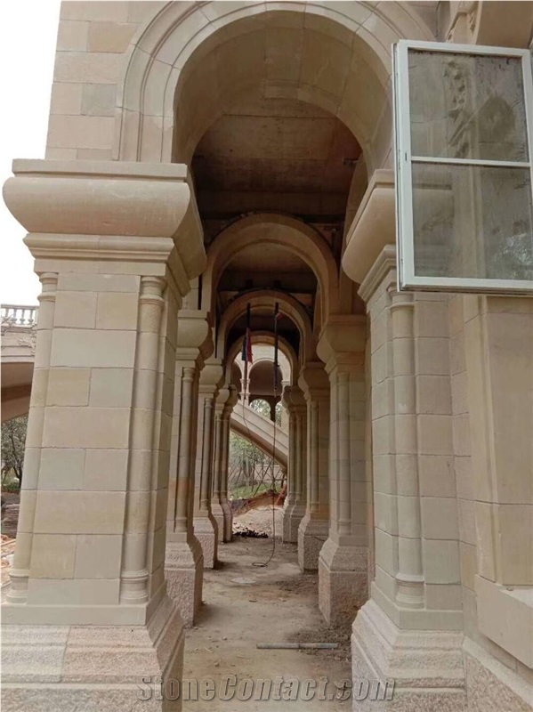 Yellow Sandstone Honed Cladding Tile Window Sill