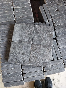 Blue Limestone Flame Tumble Cube Paver Stone Floor