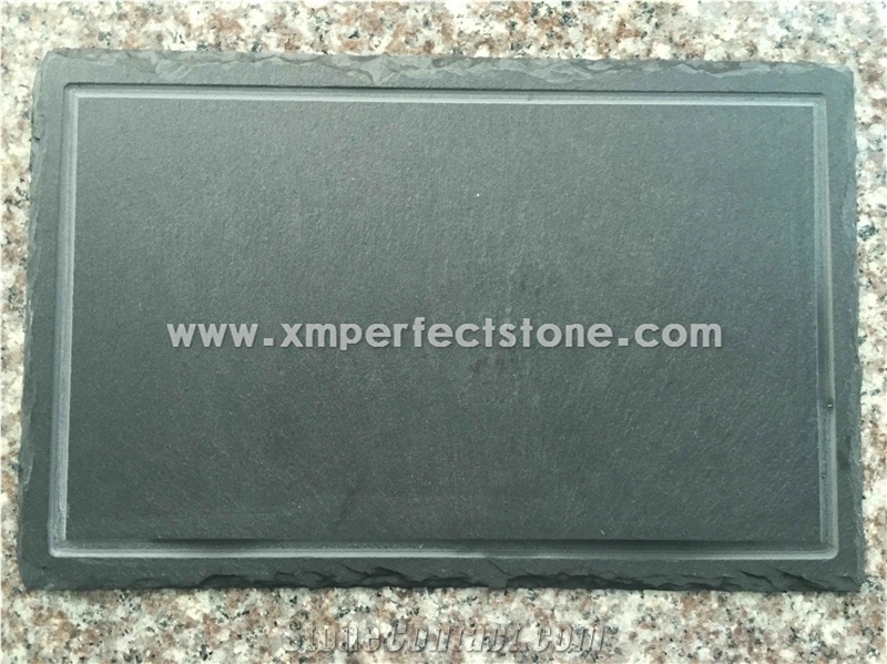 Beautiful Black Craft Slate Dinner Plate