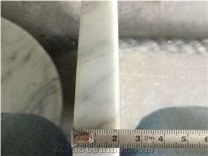 Bianco Carrara White Marble Round Coffee Table