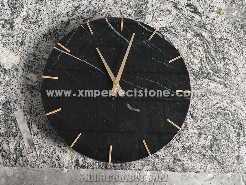 Interior Design Wall Marble Clock White Wall Clock
