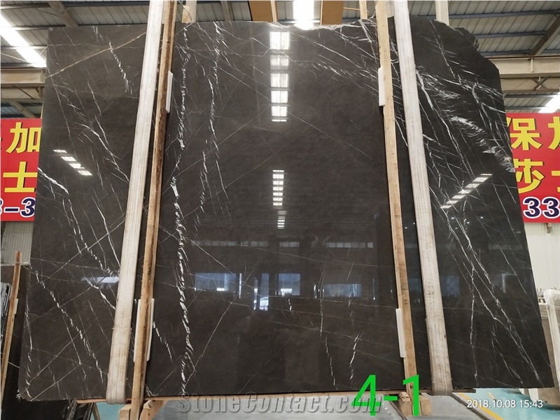 Cafe Marquina Pietra Brown Marble Slab