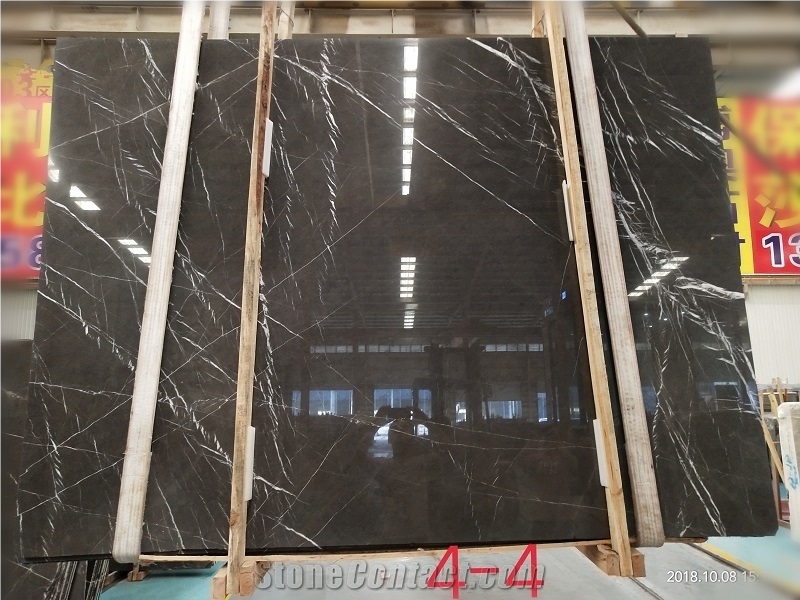 Cafe Marquina Pietra Brown Marble Slab