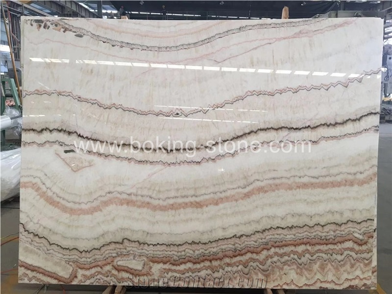 Rainbow Onyx Slab Brown Veins