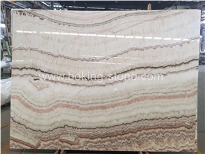 Rainbow Onyx Slab Brown Veins