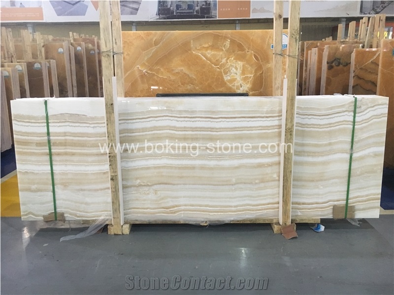Vanila White Onyx Slabs Turkey Onyx