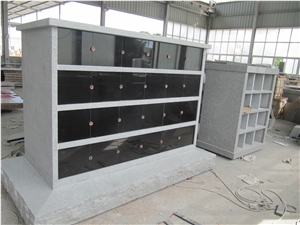 China Grey 48 Niche Columbarium with Black Door