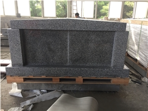 Economical Gray Grantie Double Crypts Mausoleum