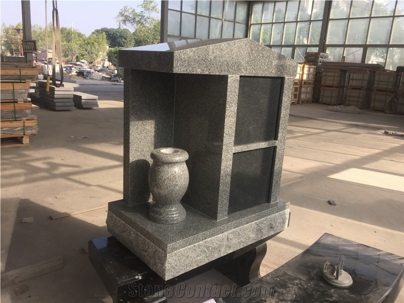 Granite Cremation Roof Top Two Niches Columbarium
