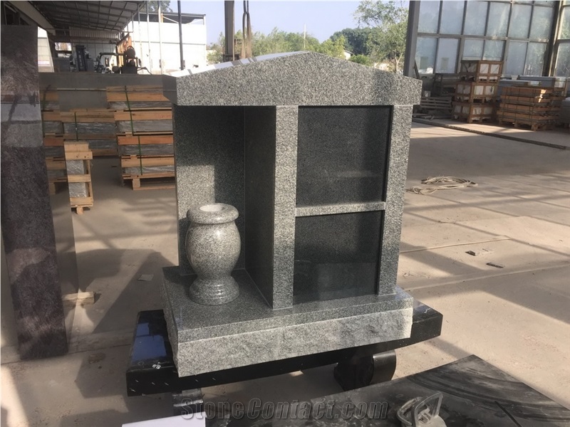Granite Cremation Roof Top Two Niches Columbarium