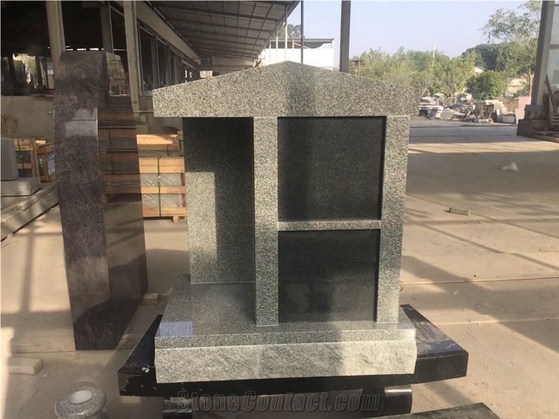 Granite Cremation Roof Top Two Niches Columbarium