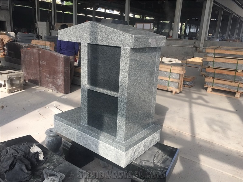 Granite Cremation Roof Top Two Niches Columbarium