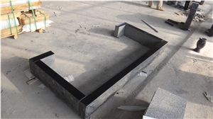 Jet Black Granite Monument Kerb