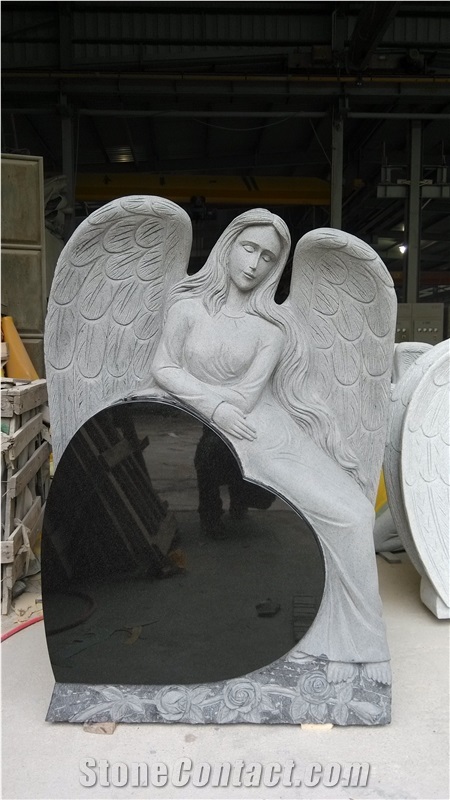 Shanxi Black Granite Stone with Heart
