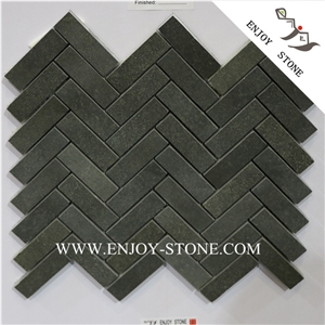 Chinese Grey Basalto Mosaic Wall Mosaic