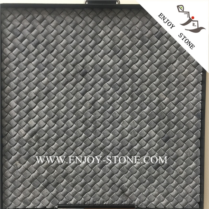 Gray Basalto Pattern Wall Mosaic Brick Mosaic