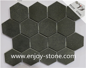 Honed Hexagon Mosaic for Interior Decoration