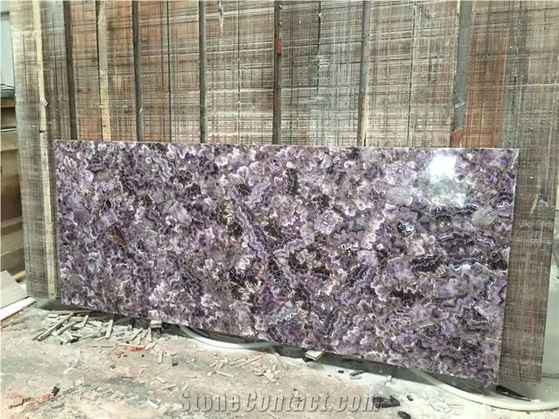Amethyst Slabs Purple Crystal Semiprecious Stone