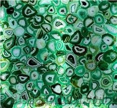 Simiprecious Stone Green Agate Slab