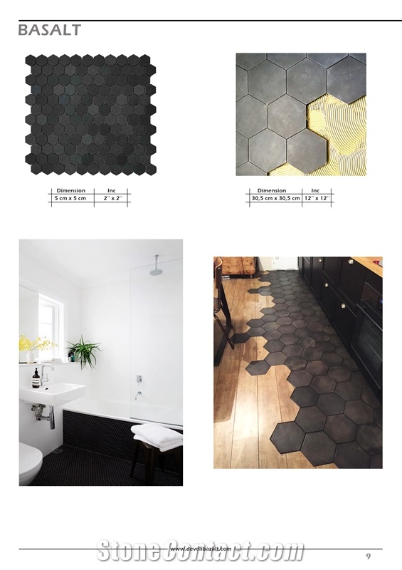 Develi Basalt Tiles, Turkey Black Basalt
