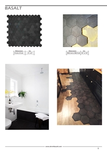 Develi Basalt Tiles, Turkey Black Basalt