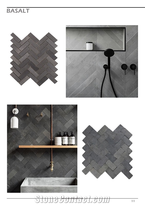 Develi Basalt Tiles, Turkey Black Basalt