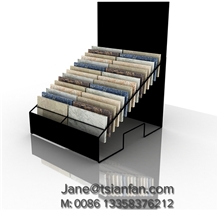 Black Metal Display Rack for Countertop Samples Black Metal Display Rack for Countertop Samples