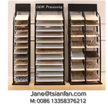 Black Metal Stone Tile Display Rack 3rows