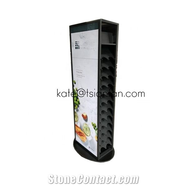 Rotating Double Sided Nature Stone Rack Display