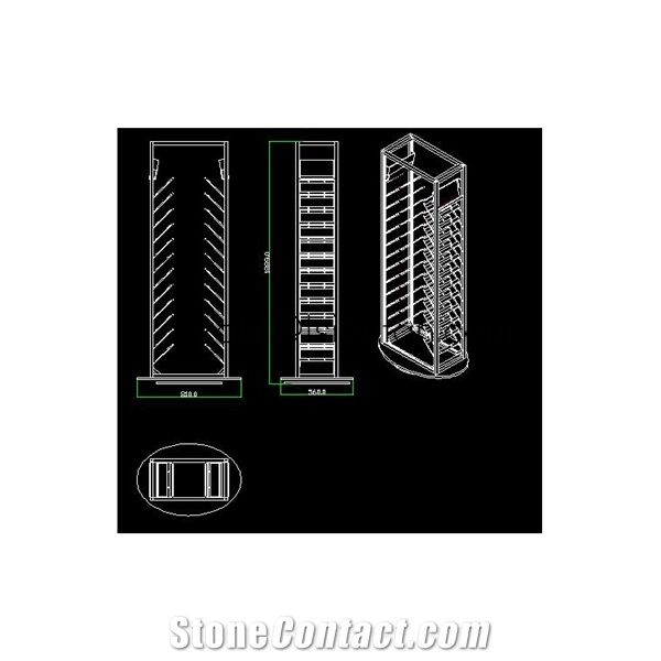 Rotating Double Sided Nature Stone Rack Display