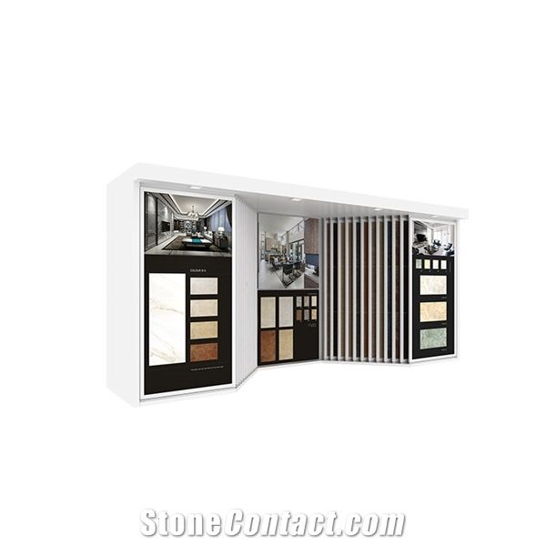 Sliding Porcelain Tile Showroom Display Rack Stand