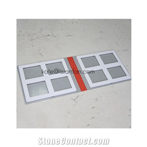 Two Pages Plastic Quartz Stone Sample Booklet