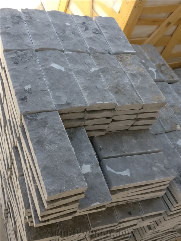 Gray Limestone Split Face Wall Tiles