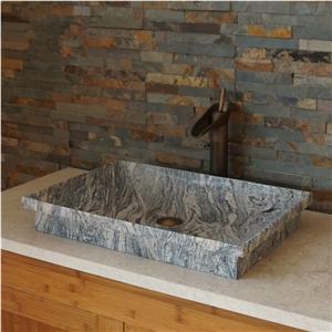 China Juparana Granite Basins,Grey Bathroom Sinks China Juparana Granite Basins,Grey Bathroom Sinks