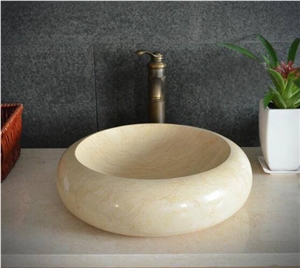 Galala Marble Basins,Beige Marble Sinks,Stone Sink