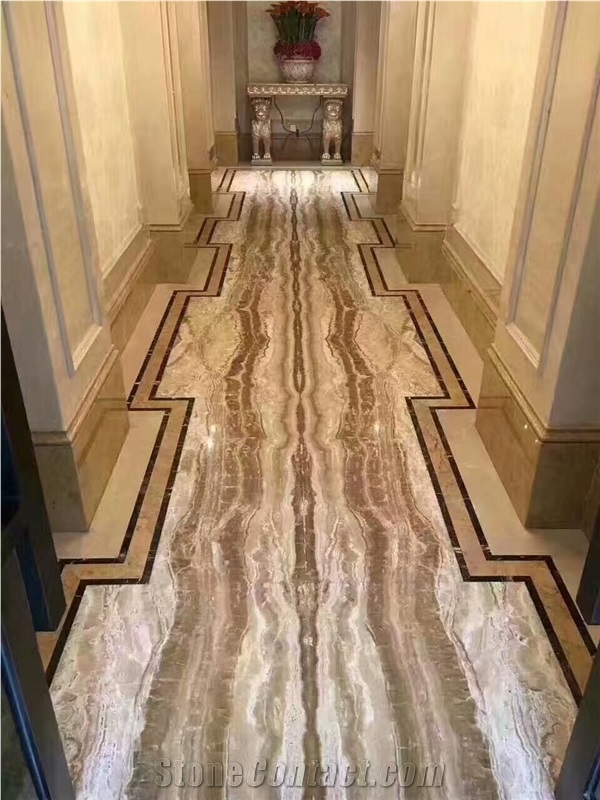 Brown Drama Travertine for Wall and Floor Tile