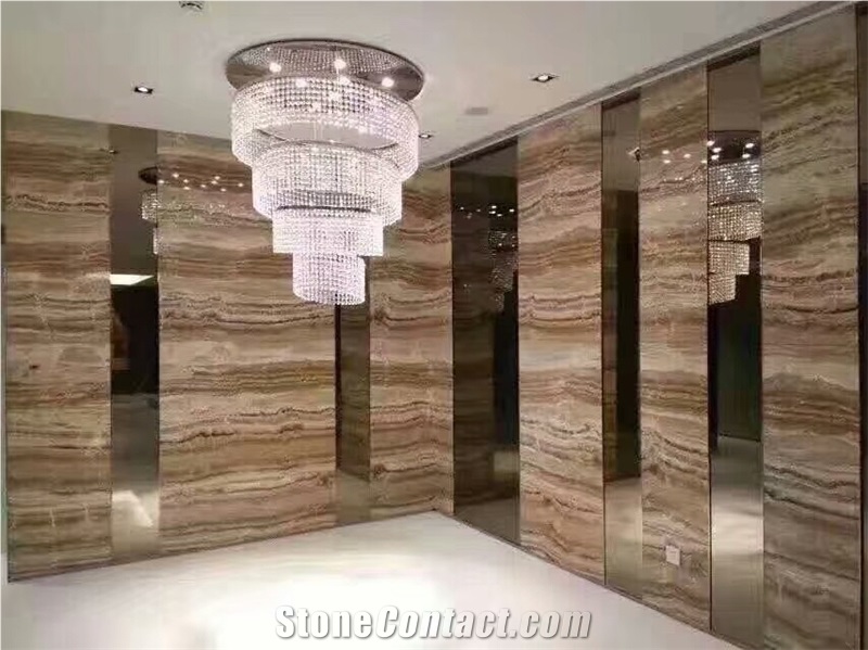 Brown Drama Travertine for Wall and Floor Tile