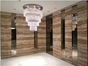 Brown Drama Travertine for Wall and Floor Tile