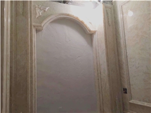 White Ice Onyx Slab with Light Yellow Grains