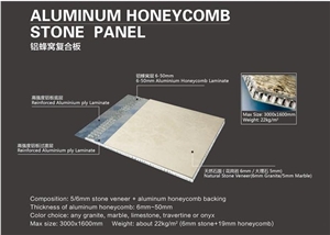 Blue Pearl Veneer with Aluminum Honeycomb for Wall