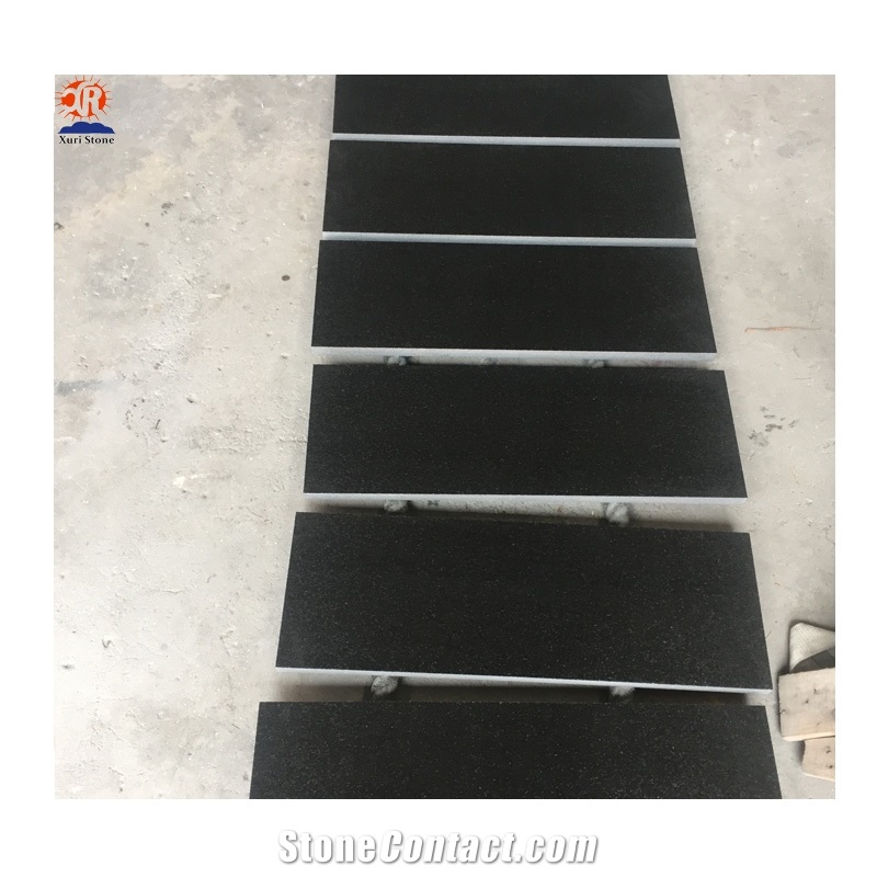 Indian Absolute Black Granite Wall Tiles Cladding