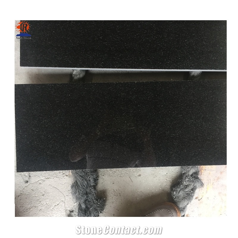 Indian Absolute Black Granite Wall Tiles Cladding