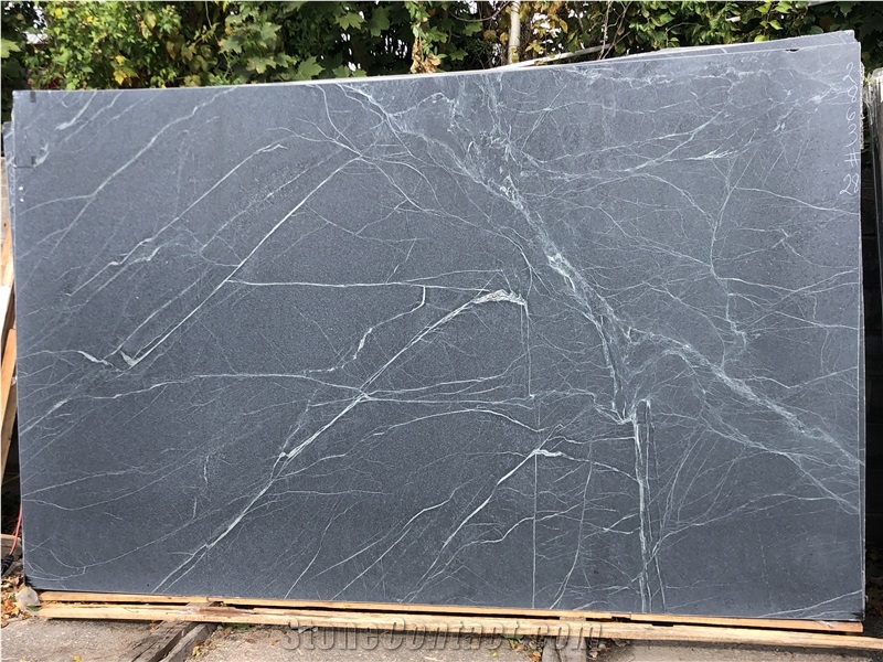 Stormy Black Soapstone 3cm Slabs