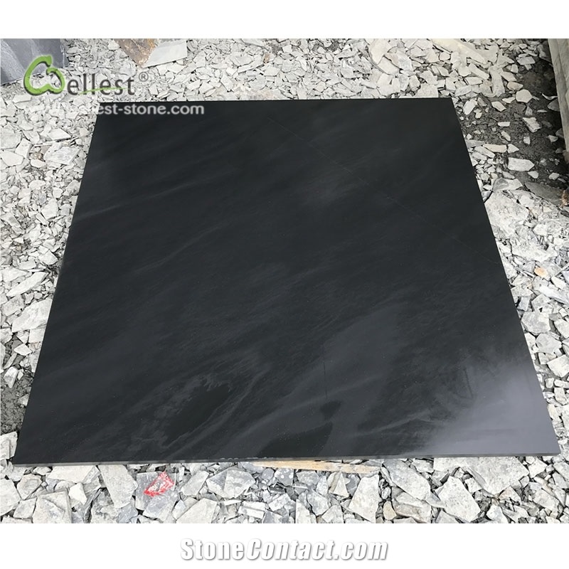 Black Slate Fireplace Surrounding Pedestal