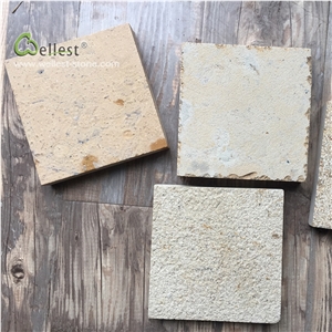 L727 Beige Yellow Limestone Cube Paver