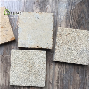 L727 Beige Yellow Limestone Cube Paver