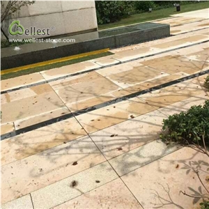 L727 Beige Yellow Limestone Cube Paver