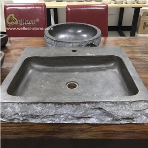 L828 Blue Limestone Basin Sink Washing Bowl