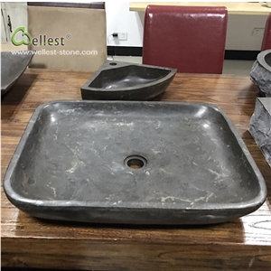 L828 Blue Limestone Basin Sink Washing Bowl