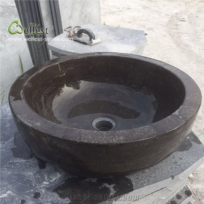 L828 Blue Limestone Basin Sink Washing Bowl